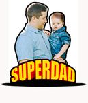 Shri Kanth Art® Personalized Super Dad Photo Collage Ideal for Gift in Family Wedding & Couple Photo Cut Out Frame Home Wall Art Decor Gift (Frame Size 8 x 10 Inch) Multicolored