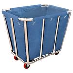 Laundry Cart Commercial,10 Bushel (350L) Large Industrial Rolling Laundry Hamper with 4 Inch Wheels,Home Heavy Duty Laundry Baskets with Stainless Steel Frame, 286 LBS Load,10 Support Tubes