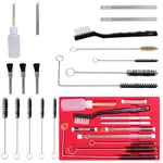 22pcs Set of Spray Gun Cleaning and Maintenance Kit Professional Paint Sprayer Cleaning Brush Set with Storage Case for HVLP Air Tools Gravity Airbrush