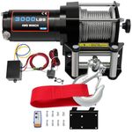 TFGCSG Electric Winch Kit Off Road Winch 12V 3000lbs Load Capacity with Steel Cable