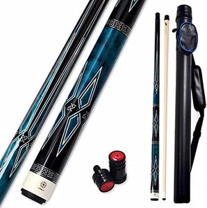 Collapsar CXL400 Pool Cue with 1X1 Hard Case,Low Deflection Shaft 13mm Black Tip Billiard Ques Sticks,58" 2-Pieces 19 oz Professional Pool Stick Set