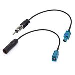 Bingfu Universal Vehicle Car Stereo FM AM Radio Antenna Adapter Cable (2-Pack) Fakra Z Male Female to Motorola DIN Plug Connector Cable for Car Stereo Audio HD Radio Head Unit CD Media Player Receiver