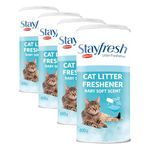 Bob Martin Cat Litter Freshener Powder, Baby Soft Scent - Effective Odour Control for Longer Lasting Freshness, Made in the UK (400g) (Packaging can vary) (Pack of 4)