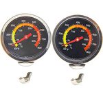 BBQ Thermometer Gauge, 2 Pack 50 to 800F BBQ Barbecue Charcoal Grill Pit Wood Smoker Temperature Gauge Grill Pit Thermometer Fahrenheit for Barbecue Meat Cooking Beef Pork Lamb