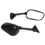 Krator Black OEM Stock Style Racing Mirrors - Compatible with 2004-2005 Suzuki GSXR 600/750 Left & Right Set