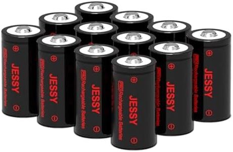 JESSY 12 Pack CR123A Lithium Batteries, 3.7V Rechargeable Batteries for Arlo Wireless Cameras VMC3030 VMK3200 VMS3330 3430 3530 and Flashlight Polaroid Microphone