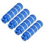 X AUTOHAUX 4pcs BMX MTB Bike Rear Foot Pegs Footrests Blue Fit 3/8 Inch Axles