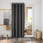 BGment Dark Grey Room Divider Curtains 1 Panels, Doorway Curtains for Living Room Privacy Blackout Window Curtains Closet Bathroom Room Darkening Curtains for Bedroom, W 52 x L 96 Inch