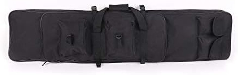 LUVODI Estuche para rifle táctico para arma, 39/47 pulgadas suave acolchado con cerradura carabina bolsa para caña de pescar mochila para pistola y escopeta de airsoft con correa de hombro impermeable