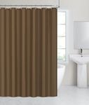 GoodGram Hotel Heavyweight Water Resistant Fabric Shower Curtain Liners with Reinforced Metal Hook Holes - Assorted Colors (Brown)