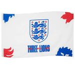 England FA Official Football Gift 3 Lions 5x3ft 1 Pack Crest Body Flag