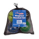 Champion Sports Weighted Baseball Set: Official Size Colorful Baseballs for Kids, Boys & Girls - Youth League Training & Pitching Equipment - 4 Balls