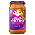 Patak's Light Butter Chicken, Cooking Sauce, Authentic Indian Flavours, No Preservatives, Gluten Free, Vegan, 400ml