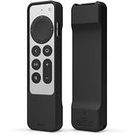 elago R1 Case Compatible with 2022 Apple TV 4K Siri Remote 3rd Gen, Compatible with 2021 Apple TV Siri Remote 2nd Gen- Magnet Technology, Lanyard Included, Full Access to All Functions [Black]