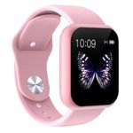 NEELTEX m i D20 Y68 App|e Smart Watch for Kids Boys 10-12 Year Old, Men, Girls, Women Id116 Plus 2024 Latest Brand for Android & iOS Phon (Pink)