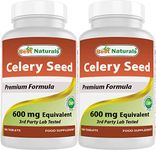 Best Naturals Celery Seed 600 Mg 180 Tablet (180 Count (Pack of 2))