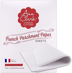 Ann Clark Parchment Paper Sheets for Baking, Made in France, Natural Nonstick 16" x 12" Precut 100 Sheets