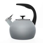 Chantal Anniversary Enamel on Steel Whistling Tea Kettle, 2 quart, Fade Grey