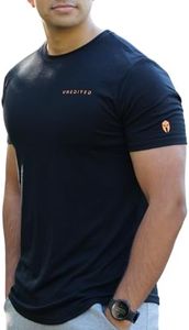 Unedited Merino Wool Performance T Shirt for Men, Short Sleeve, Athletic Wear, Gym Wear, Odor Resistant, Moisture Wicking, 170 GSM, Breathable, Quick Dry (AU, Alpha, Large, Regular, Regular, Black)