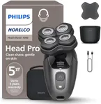 Philips Norelco Head Shaver Pro 7000 Series - Skull Shaver for Men and Women, 360° Flexing Head & ComfortCut Blades for Clean Shave, Gentle on Skin, Model HS7980/40