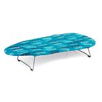 Beldray LA023735PEG Table Top Ironing Board – Space Saving Foldable Legs, Lightweight, 100% Cotton Cover, Portable & Compact. For Caravans/Apartments/Smaller Households, 73 x 31 cm, Blue Peg Print