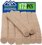 elleayya 172PCS Beige Self-Adhesive Felt Pads for Furniture,These Felt Furniture Pads Provide Best Chair Leg Floor Protectors