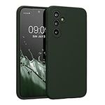 kwmobile Case Compatible with Samsung Galaxy A54 5G Case - Slim TPU Silicone Phone Cover - Soft Touch Finish - Dark Green Matte