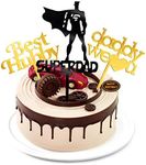 Super Dad Happy Birthday Cake Toppers For Men Dad Birthday Decorations Cake Toppers Cup Cake Toppers For Men Husband Happy Father's Day Cake Toppers Pack Of 5 PCS