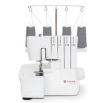 SINGER S14-78 Serger with Accessory Kit | Overlock Machine with 2-3-4 Stitch Capability, 1200 Stitches/Minute, Differential Feed, LED Light & Free Arm, White
