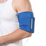 Ailzos Cell Phone Armband Exercise Arm Holder for iPhone 11 Pro/XR/XS/X/8/7/6 Plus iPod Android Galaxy S8 S9 S10 S20 Note 10/9/8, Pixel 2/3XL, Workout Phone Holder for Running, Jogging, Hiking, Blue S