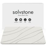 SØLVSTONE - Stone Bath Mat, Diatomaceous Earth Bath Mat for Bathroom, Absorbent Bath Mat, Quick Dry Bath Mat, Non Slip Bath Mat, Easy to Clean