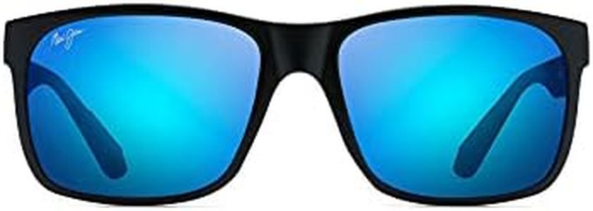 Maui Jim Men's Red Sands Sunglasses, Matte Black Blue Hawaii, 59mm UK