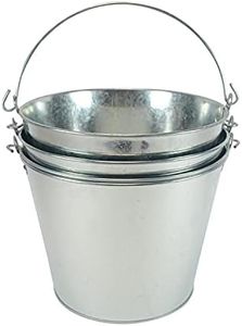 5-Quart Galvanized Pail Beer Bucket 9x9x7 inches (Pack of 3)