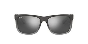 Ray-Ban Gradient Square Sunglasses For Men ( 0Rb4165 | 53 Mm| Silver )
