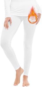 MANCYFIT Thermal Pants for Women Fleece Lined Leggings Underwear Soft Bottoms White 5X-Large