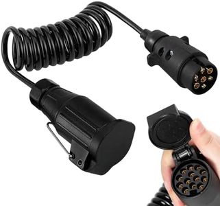 SPORWAY Adattatore per rimorchio da 7 a 13 poli: 3 m, cavo di prolunga da 7 a 13, cavo di rimorchio da 7 a 13 poli per auto, rimorchio, barca, camion, caravan, camper, portabiciclette