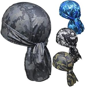 OutdoorEssentials Cooling Helmet Liner - Do Rag Head Bandana Wrap for Men - Biker Skull Cap for Cycling & Motorcycle