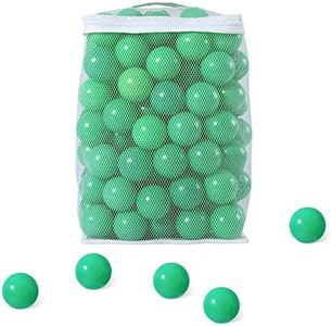 GUESVOT Ball Pit Balls for Kids, Plastic Refill 2.2 Inch Balls, 100 Pack, Bright Colors, Phthalate and BPA Free, Includes a Reusable Storage Bag with Zipper Christmas Decoration Xmas Gift(Green)