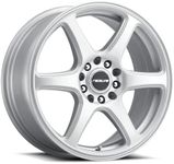 Raceline Wheels 146S MATRIX Wheel Silver 18X8"5X114.3/5X127 Bolt Pattern +40mm Offset/(6.07"B/S) 6 Spoke Aluminum Passenger Car Wheels, Full Size Replacement Silver Car Rims