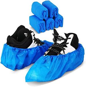 Green Convenience 100 Pack 50 Pairs Disposable Shoe Covers Boot Cover Waterproof, Dust proof, The Size Fit Most, Non-slip, Blue, Protect Your Shoes, Floor, Carpet