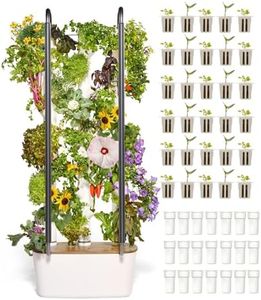 Gardyn Home 4 Vertical Hydroponics Growing System Kit - 30 Non-GMO Plants, Herbs, Vegetables - Smart Tower Garden Hydroponic Herb Garden Planter Indoor Kit - Indoor Gardening System w/LED Grow Lights