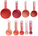 Farberware Measuring Cups and Spoons Set (9-Piece, Coral Ombre)