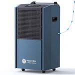 Moiswell 190 Pints Commercial Dehumidifier with Pump for Basements, Industrial Heavy Duty Commercial-grade Portable Dehumidifiers for Large Spaces Warehouse Grow Room, Water Damage Restoration