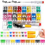 Fuse Assortment Kit,306pcs Car Boat Truck SUV Auto Automotive Assorted Replacement Blade Fuses Standard & Mini & Low Profile Mini-2A 5A 7.5A 10A 15A 20A 25A 30A 35A with Fuse Puller and Circuit Tester