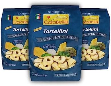 Corabella Four Cheese Tortellini Pasta, Non GMO | Classic Four Pure Cheese | No Preservatives - Premium Ingredients Italian Flavor - Made In Italy - 8-oz (Pack of 3)