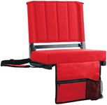 SPORT BEATS Stadium Seat for Bleachers with Back Support and Cushion Includes Shoulder Strap and Cup Holder