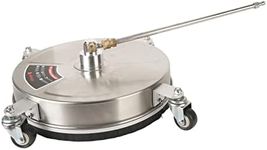 TOPINCN Pressure Washer Surface Cleaner With 4 Wheels Stainless Steel Professional 4000PSI Surface Cleaner 15 Inch 1/4inch Quick Connector