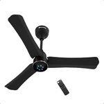 atomberg Renesa Halo Smart 900mm BLDC Ceiling Fan with IoT & Remote | 5 star | High Air Delivery | Low noise operation | LED Speed Indicator | Sleek Design | 3 Year Warranty|Midnight Black