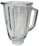 Blendin 5 Cup Square Top Glass Jar. Fits Oster Blenders