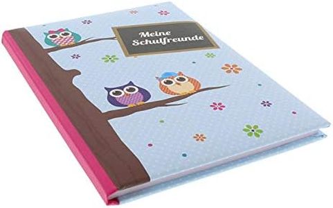 Goldbuch 43 943 – Libro degli Amici, A5, Motivo Gufo su Un Ramo, 72 Pagine illustrate, Colori Assortiti, 21 x 15 cm